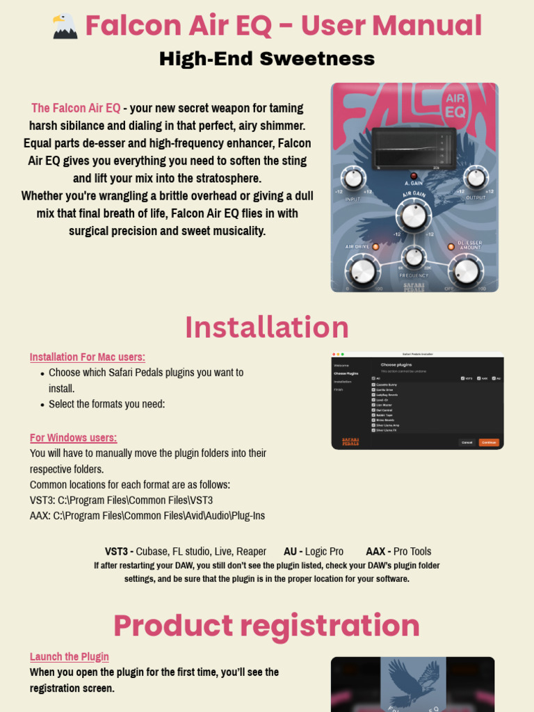 Falcon Air EQ User Manual: Setup & Features | PDF | Digital Technology ...