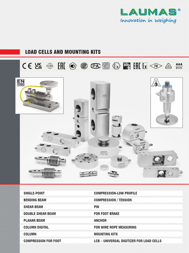 Load Cells and Mounting Kits Guide | PDF | Beam (Structure) | Stainless ...