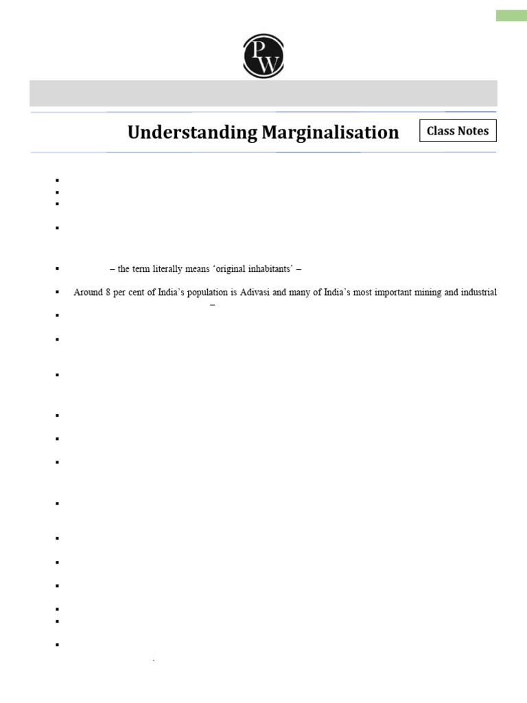 Understanding Social Marginalisation | PDF | Social Exclusion | Poverty