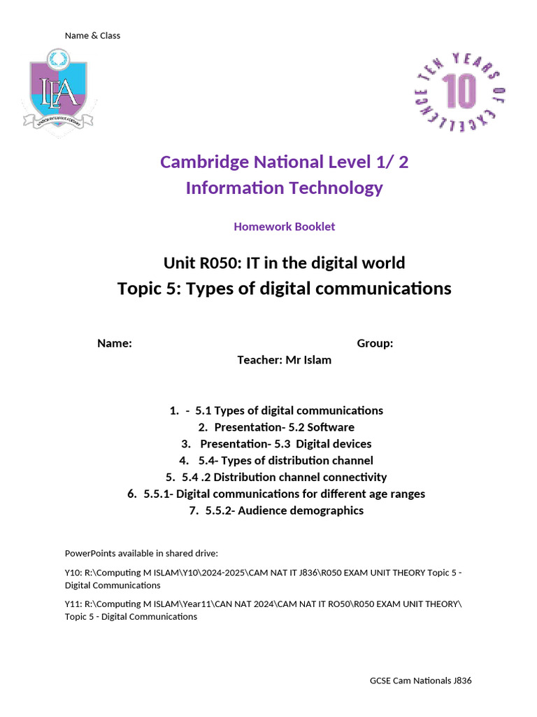 Types of Digital Communications Overview | PDF | Computing | Software