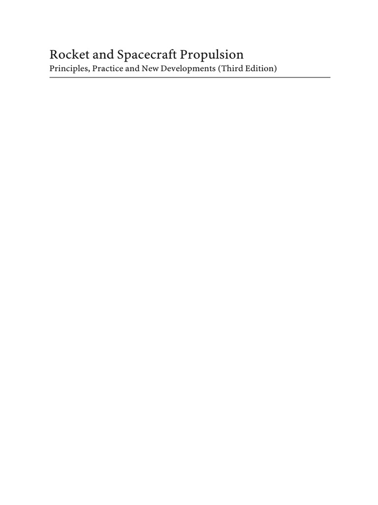 Rocket Propulsion Principles & Developments | PDF | Rocket Engine ...