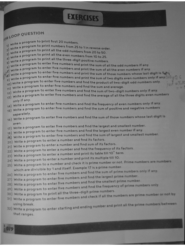 For Loop Exercises | PDF