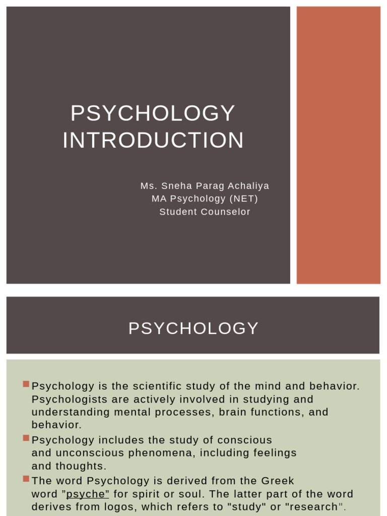 Psychology Course Overview and Concepts | PDF | Mind | Emotions