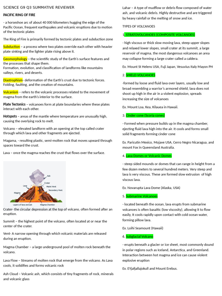 G9 Science: Volcanoes & Geothermal Energy | PDF | Volcano | Lava