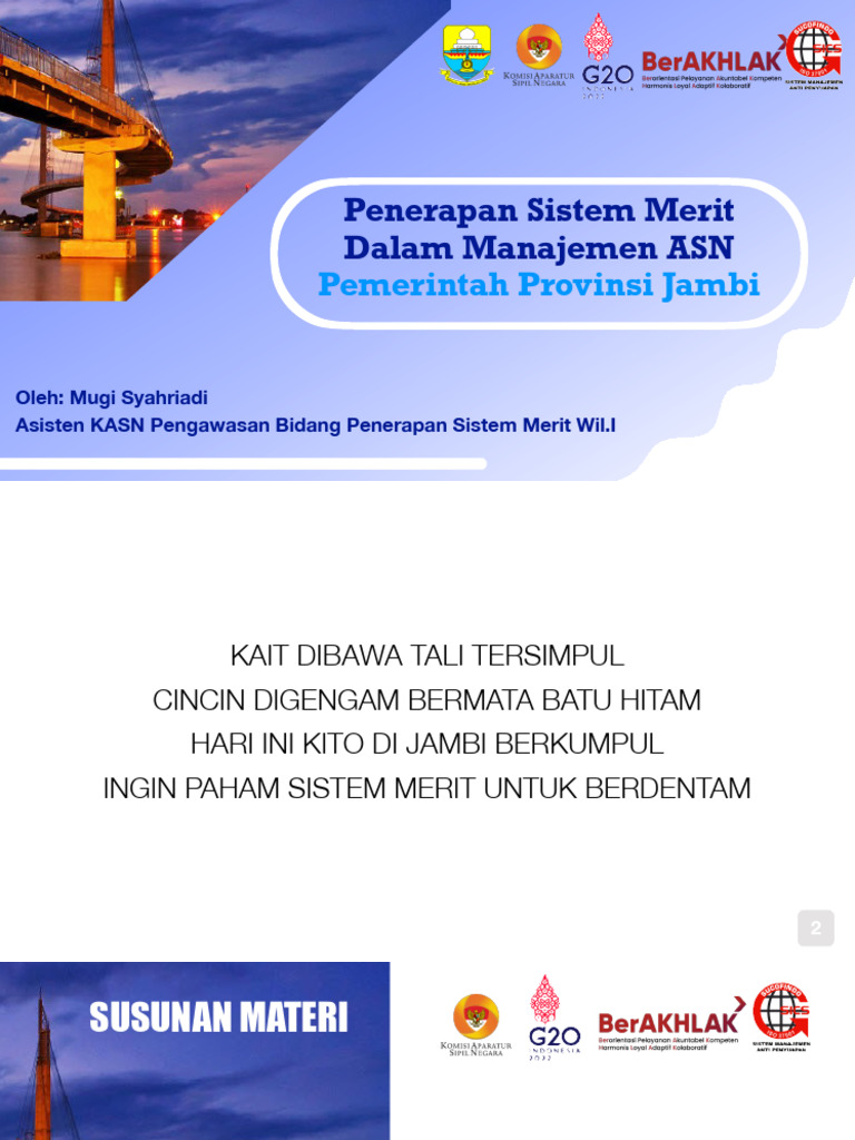 Penerapan Sistem Merit ASN Jambi | PDF