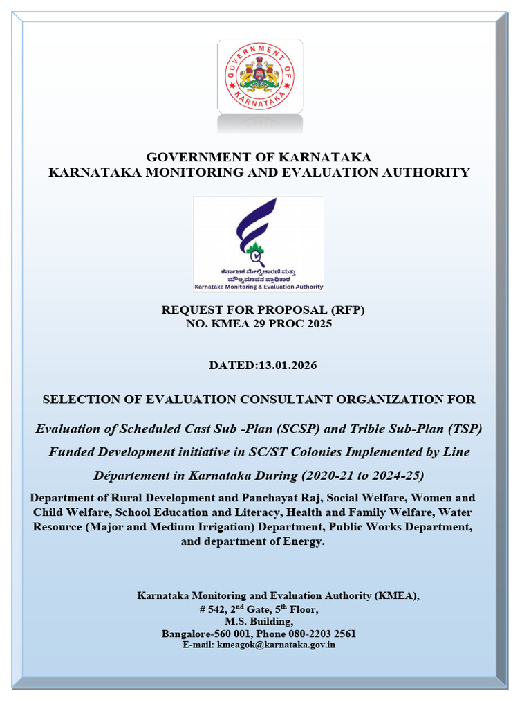 RFP for SCSP and TSP Evaluation in Karnataka | PDF | Notary Public ...