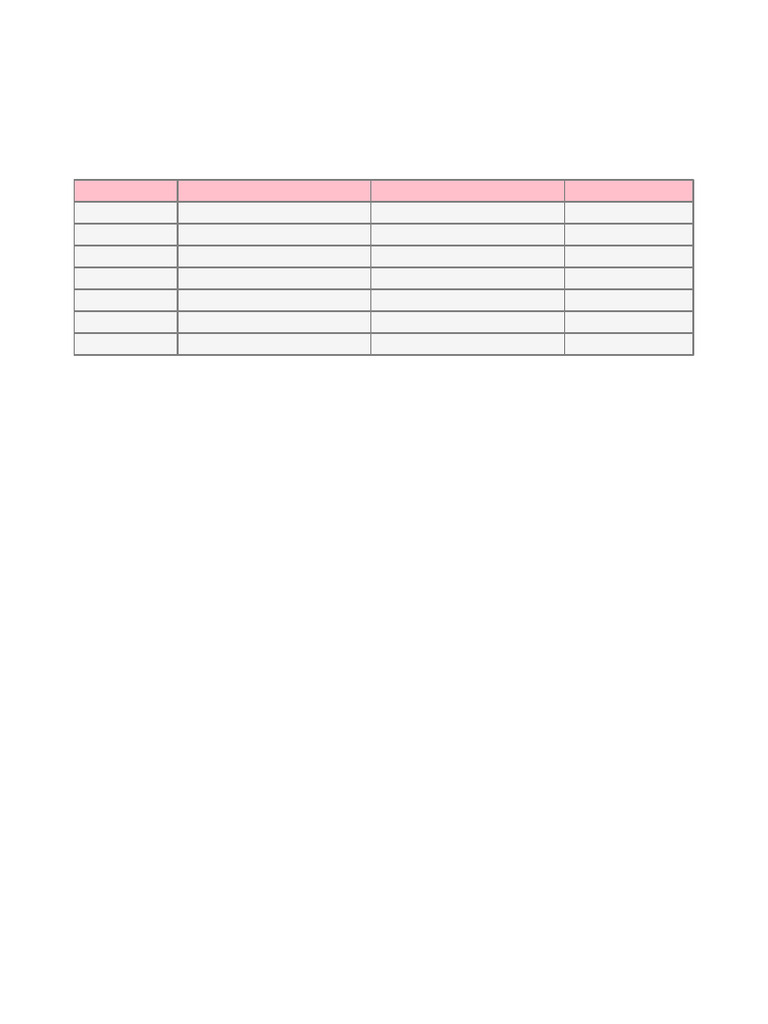 Weekly Schedule | PDF