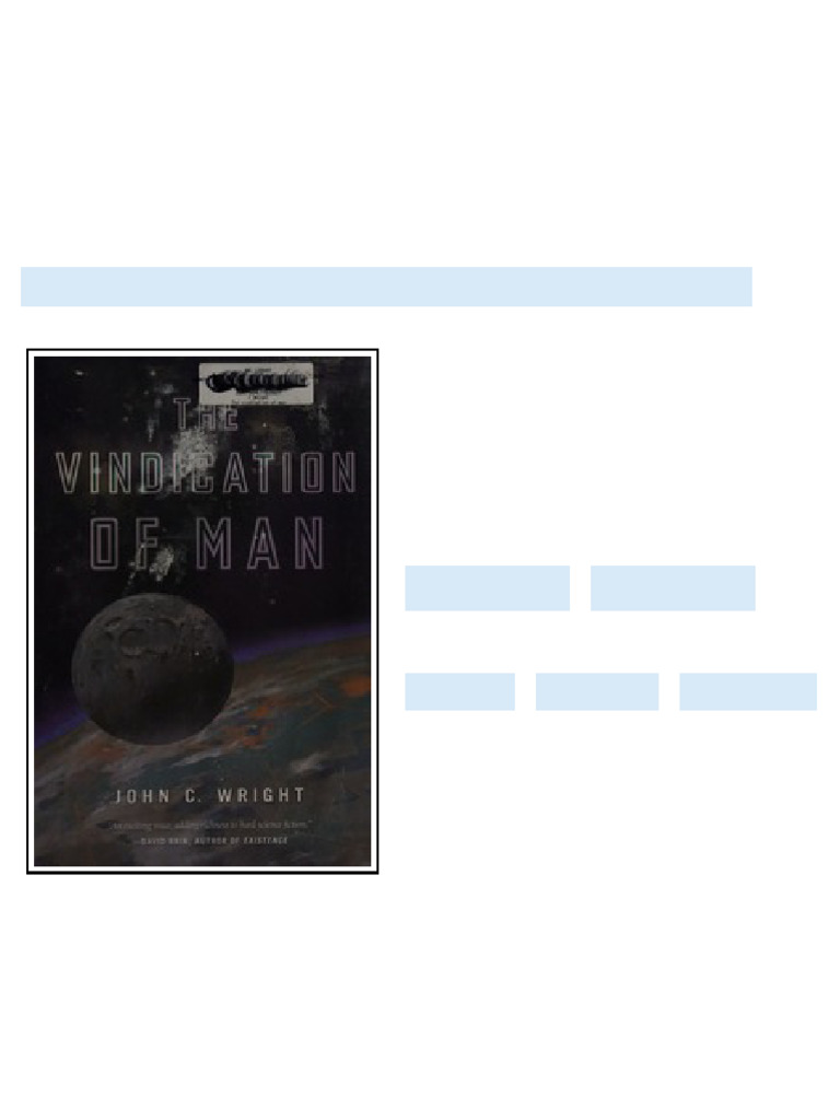 The vindication of man by Wright, John C. (John Charles), 1961- author ...