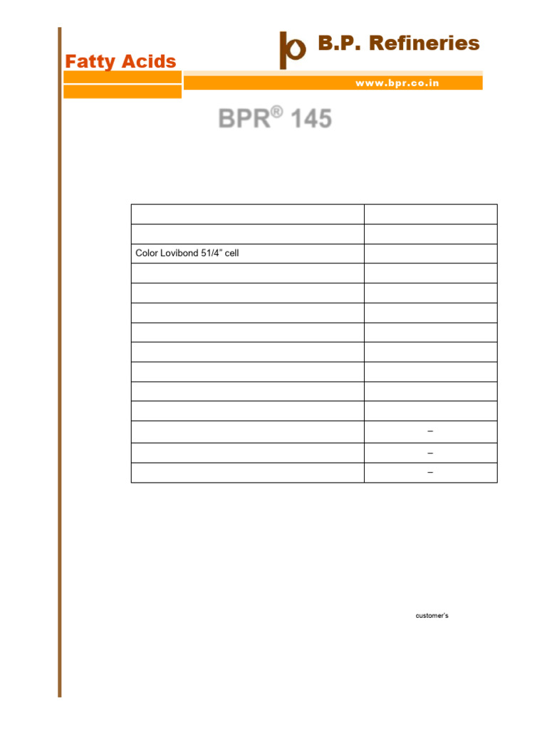 BPR 145 - TDS | PDF | Oil Refinery | Chemical Substances