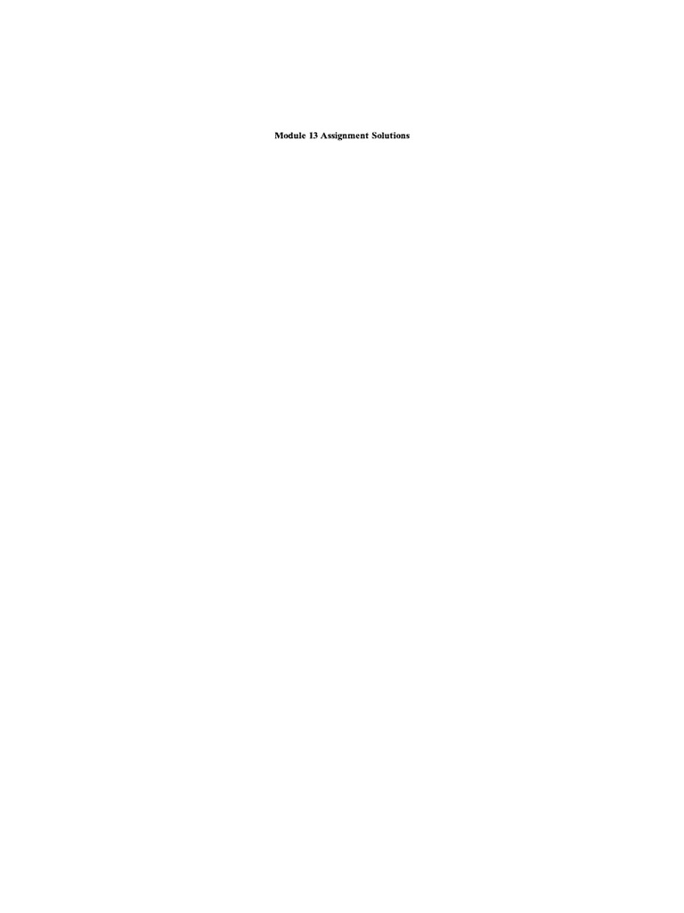 Module 13 Assignment | PDF