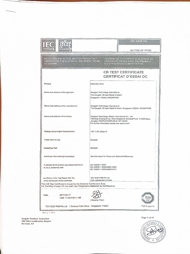 Test Certificate | PDF
