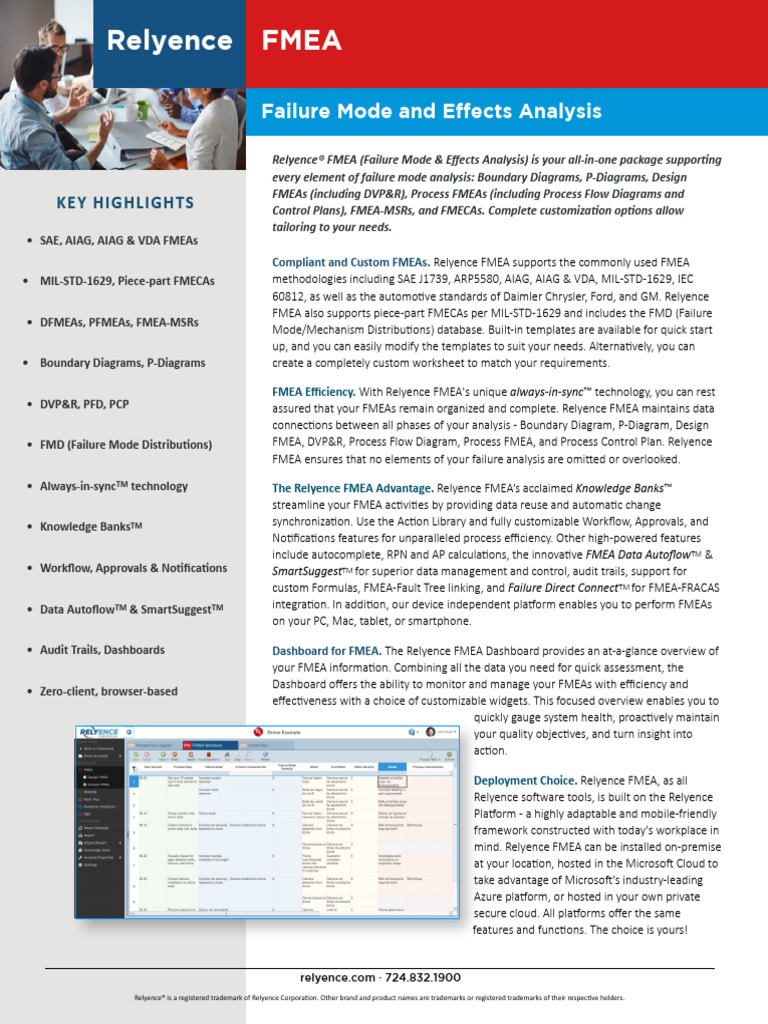 Comprehensive Relyence FMEA Solutions | PDF | Reliability Engineering ...