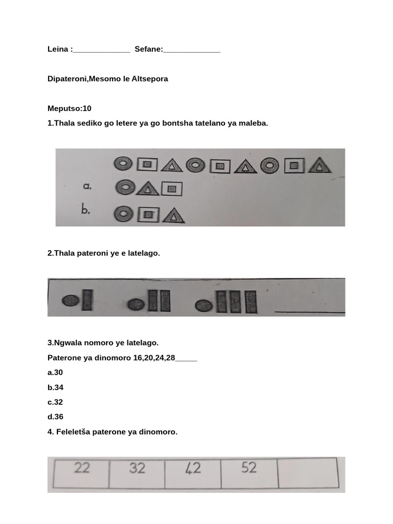 Number Pattern Exercises and Solutions | PDF