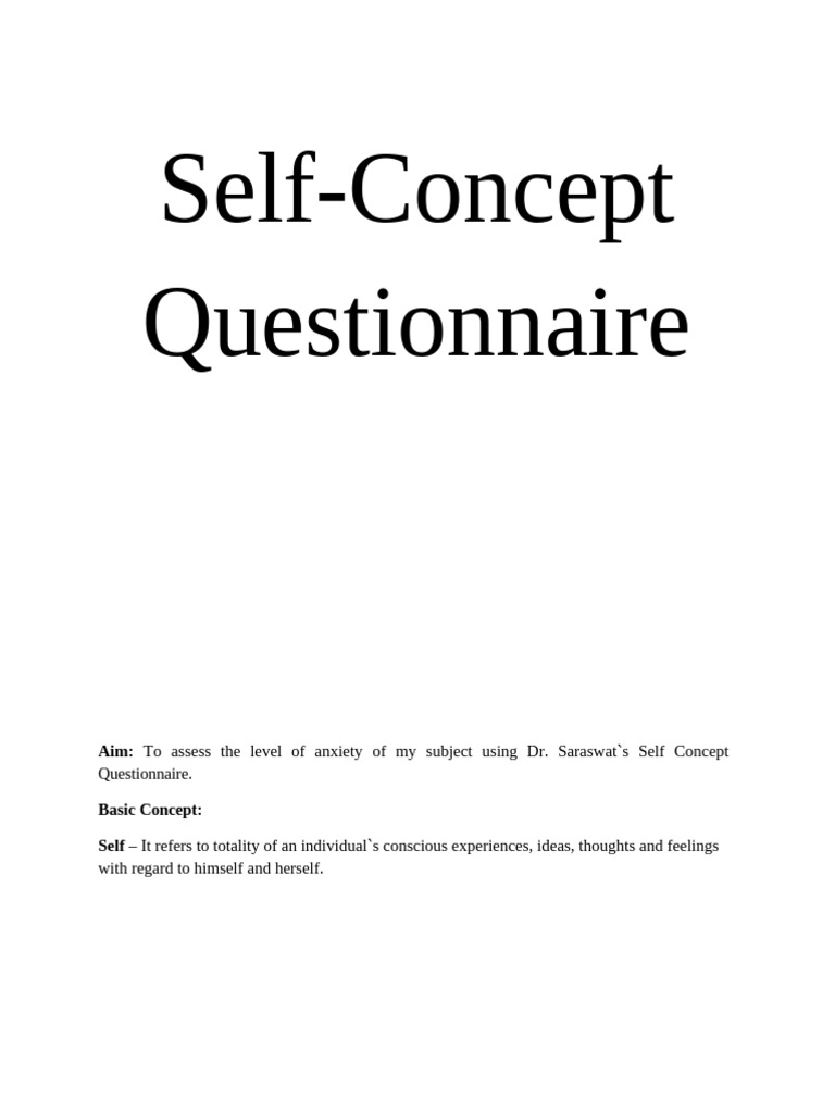 Self Concept 1 1 | PDF | Self Concept | Behavioural Sciences