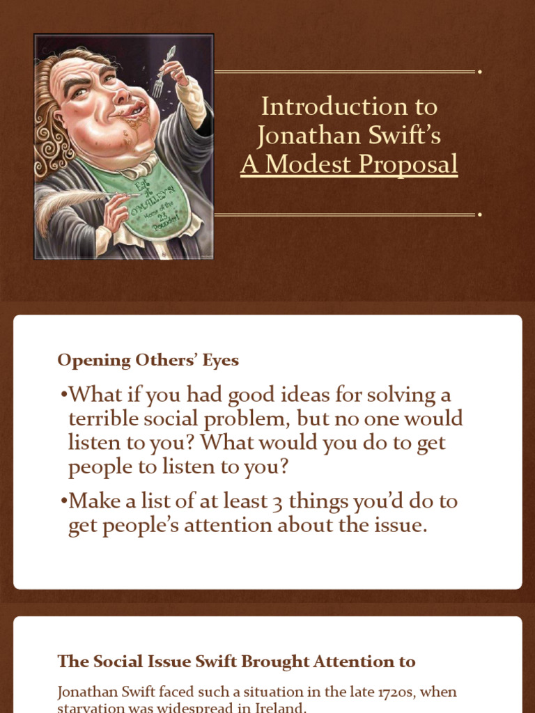 Understanding Swift's A Modest Proposal | PDF | Satire | Humour
