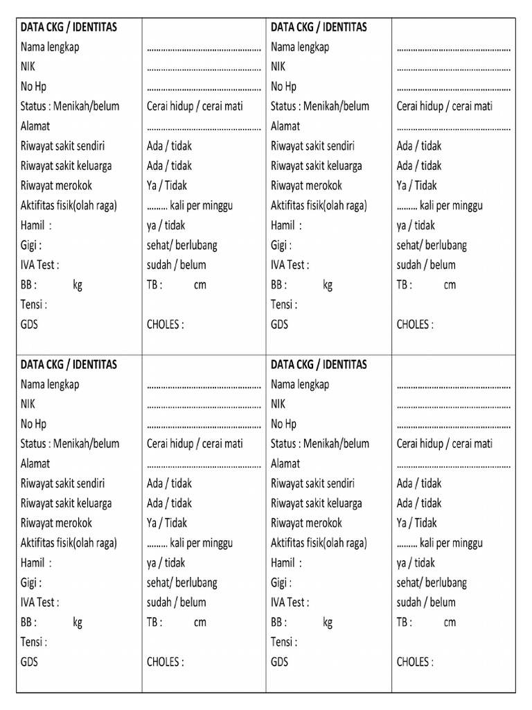 Format Ckg | PDF
