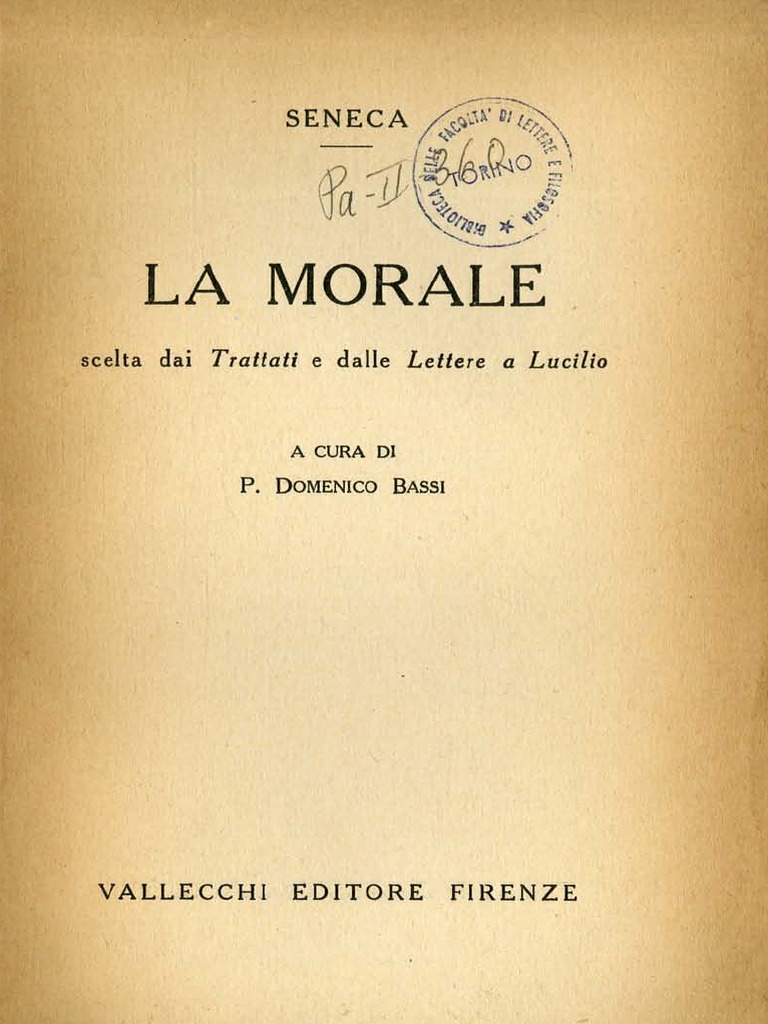 Seneca La Morale | PDF