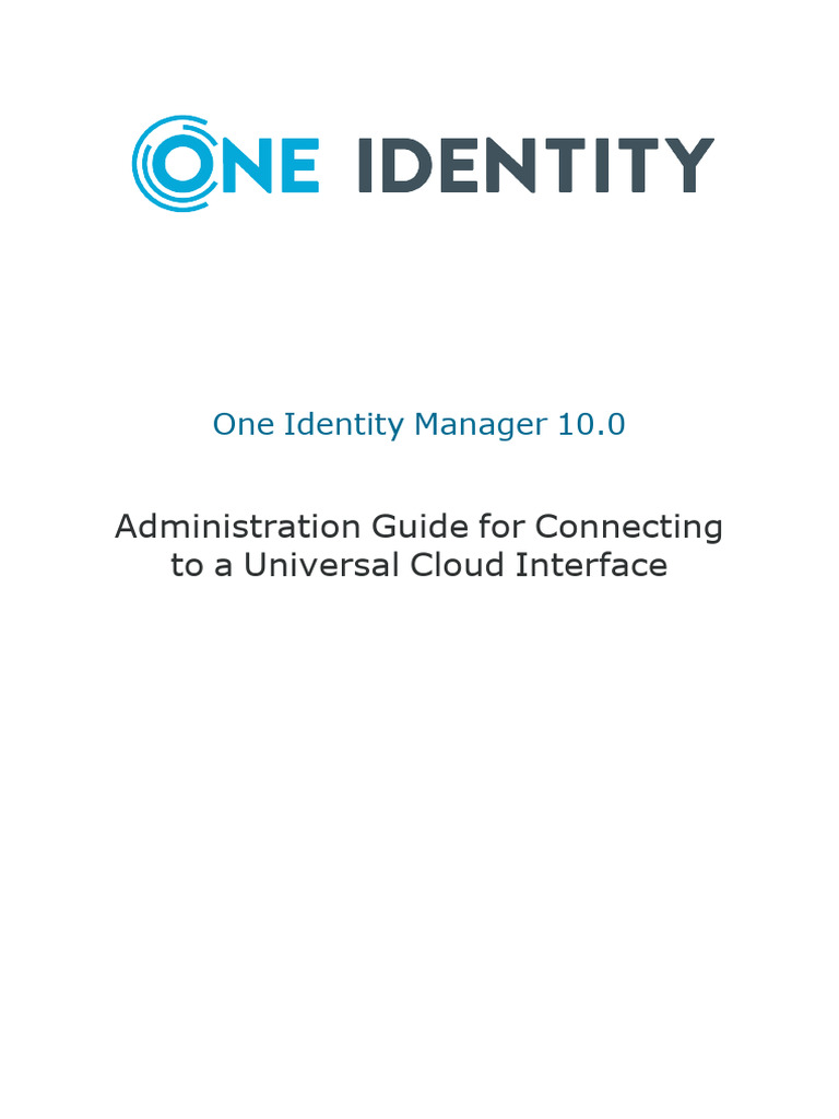 One Identity Manager Cloud Interface Guide | PDF | Cloud Computing ...