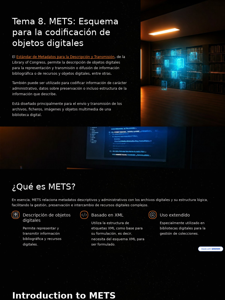 Esquema METS para Objetos Digitales | PDF | Metadatos | Ciencias de la ...
