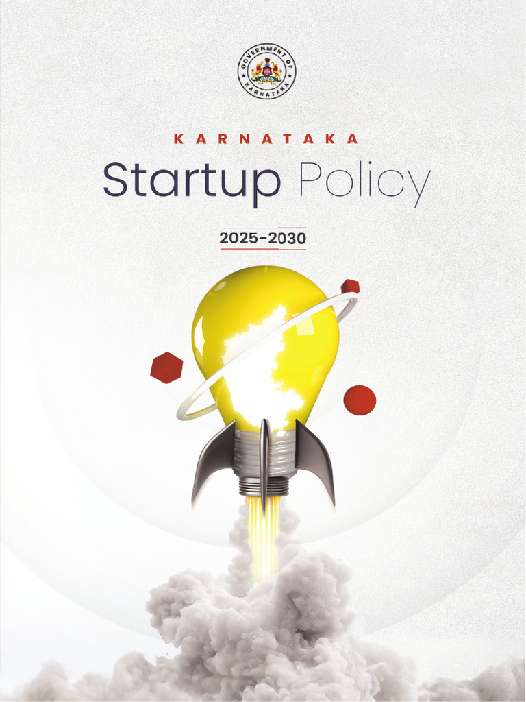 KA Start Up Policy 2025 30 Book A4 Main | PDF | Startup Company | Small ...