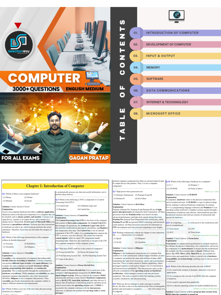 3000+ Computer Exam Questions Guide | PDF | Central Processing Unit ...