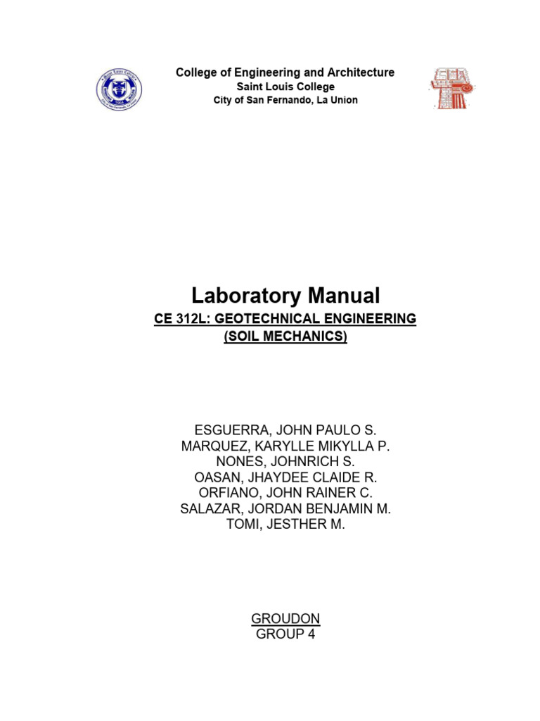 Geotechnical Engineering Lab Manual | PDF