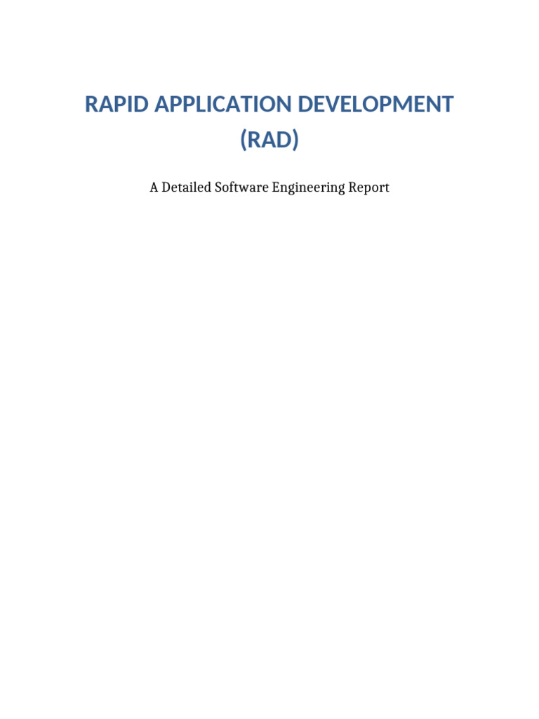 Rapid Application Development Explained | PDF | Software Development ...