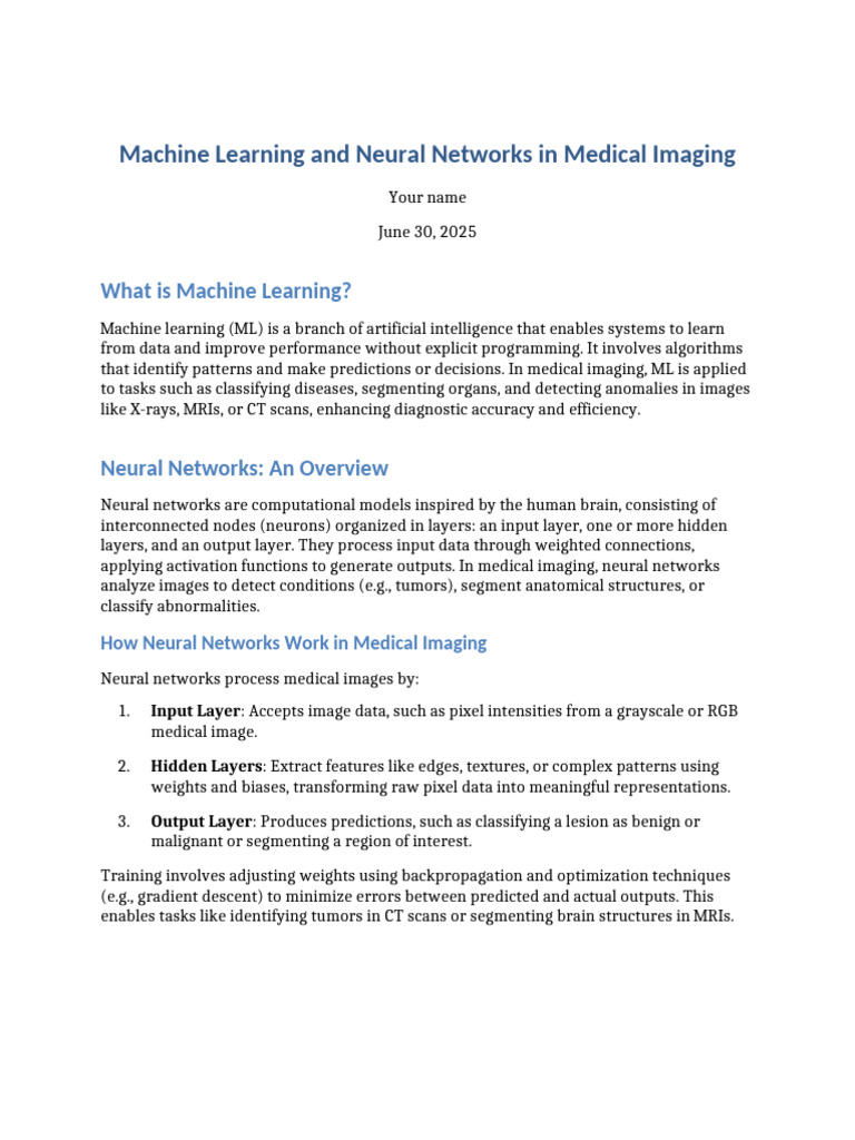 Machine Learning in Medical Imaging | PDF | Deep Learning | Machine ...