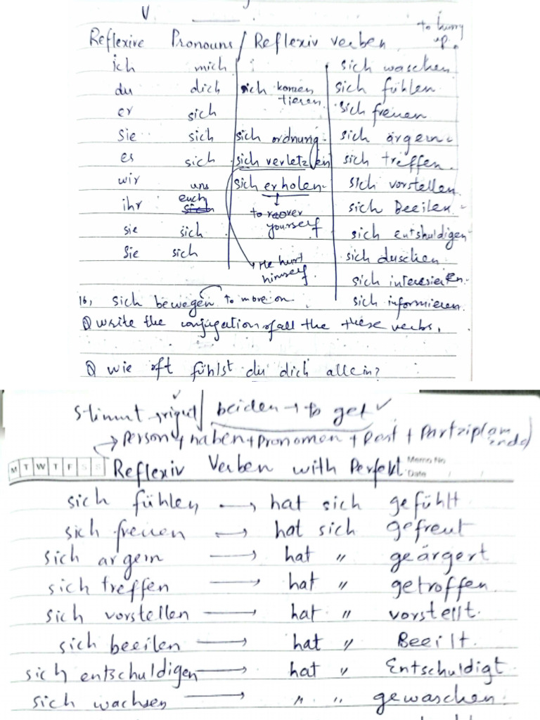 Reflexive Verbs | PDF