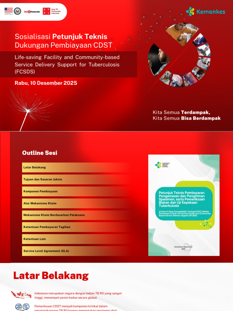 Panduan Klaim Pembiayaan CDST TB | PDF