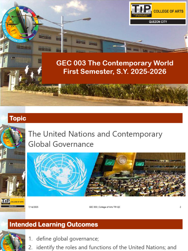 UN's Role in Global Governance Today | PDF | United Nations ...
