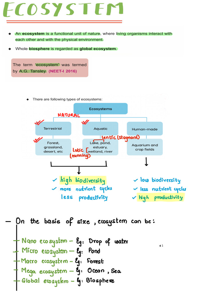 Ecosystem Notes | PDF