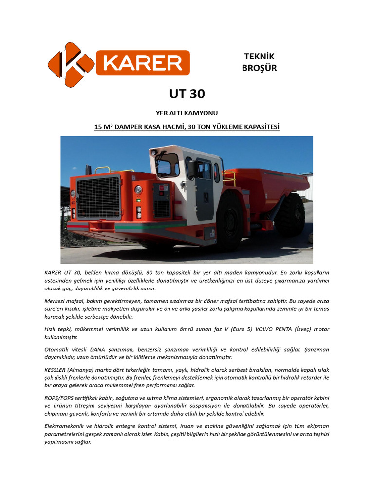 KARER UT 30 Teknik Brosur | PDF