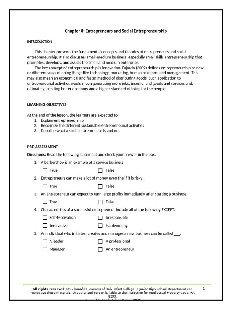 Understanding Entrepreneurs & Social Entrepreneurship | PDF ...