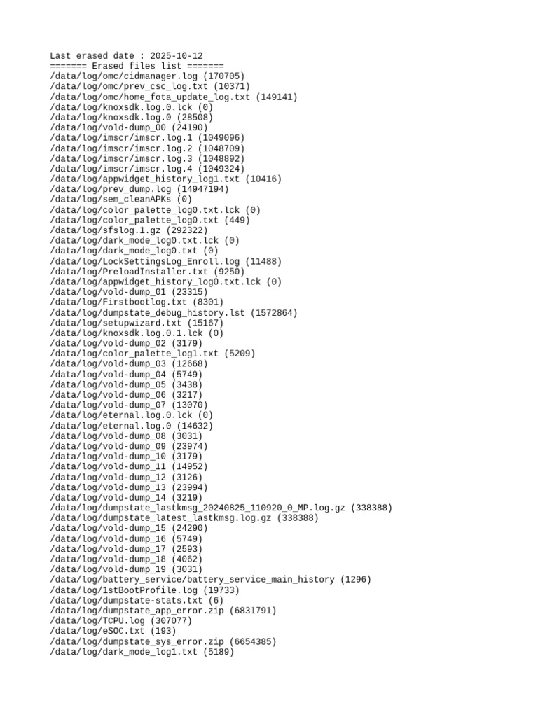 Erased Log by Sos | PDF | Computer File | Computer File Formats