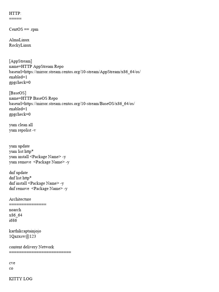 CentOS 10 HTTP Repo Setup Guide | PDF | Software Repository | Free ...