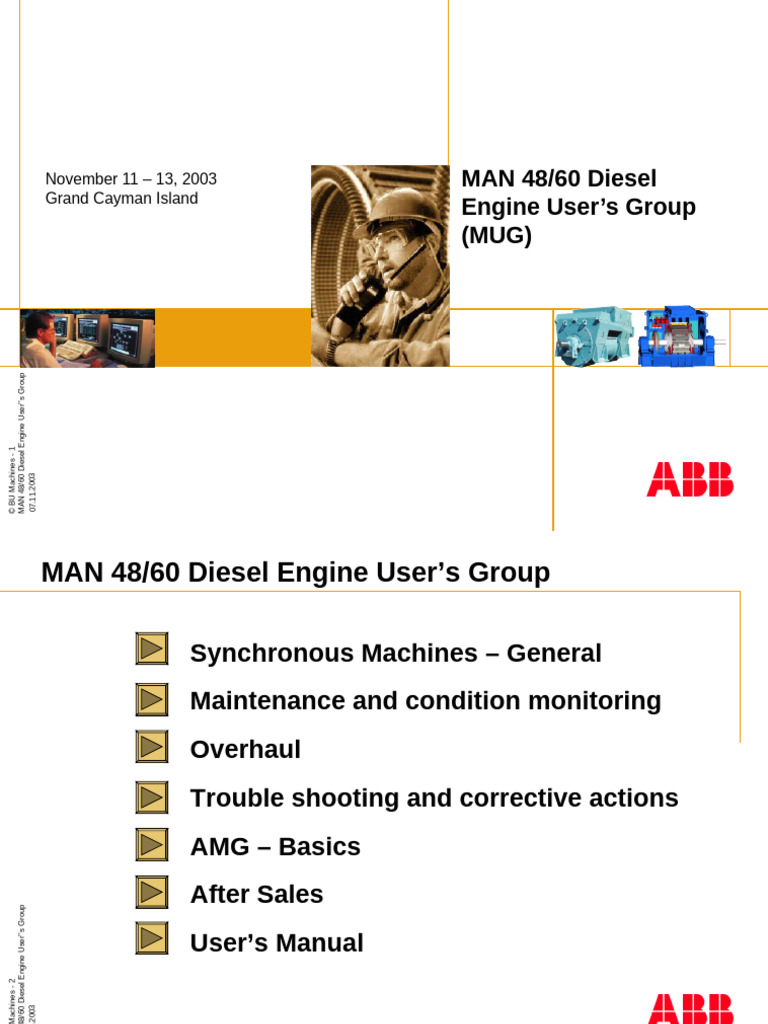MAN 48/60 Diesel Engine User's Guide | PDF