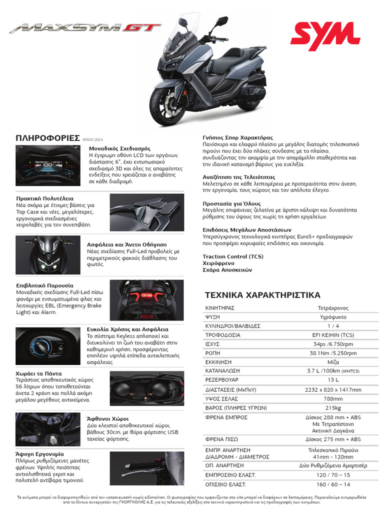 Maxsym 400 GT | PDF