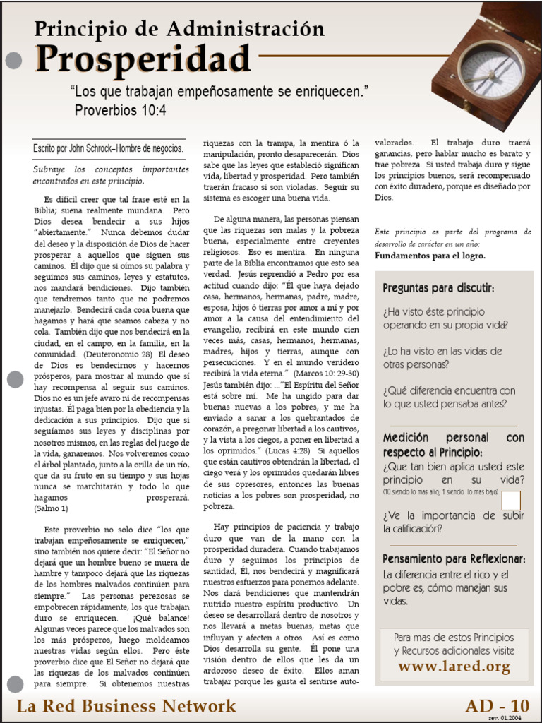 Principios de Prosperidad y Trabajo Duro | PDF | Dios | Amor