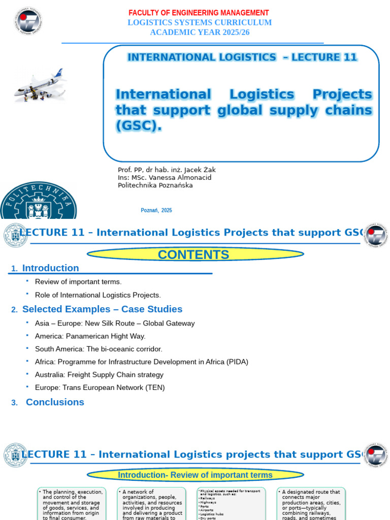 International Logistics Projects Overview | PDF