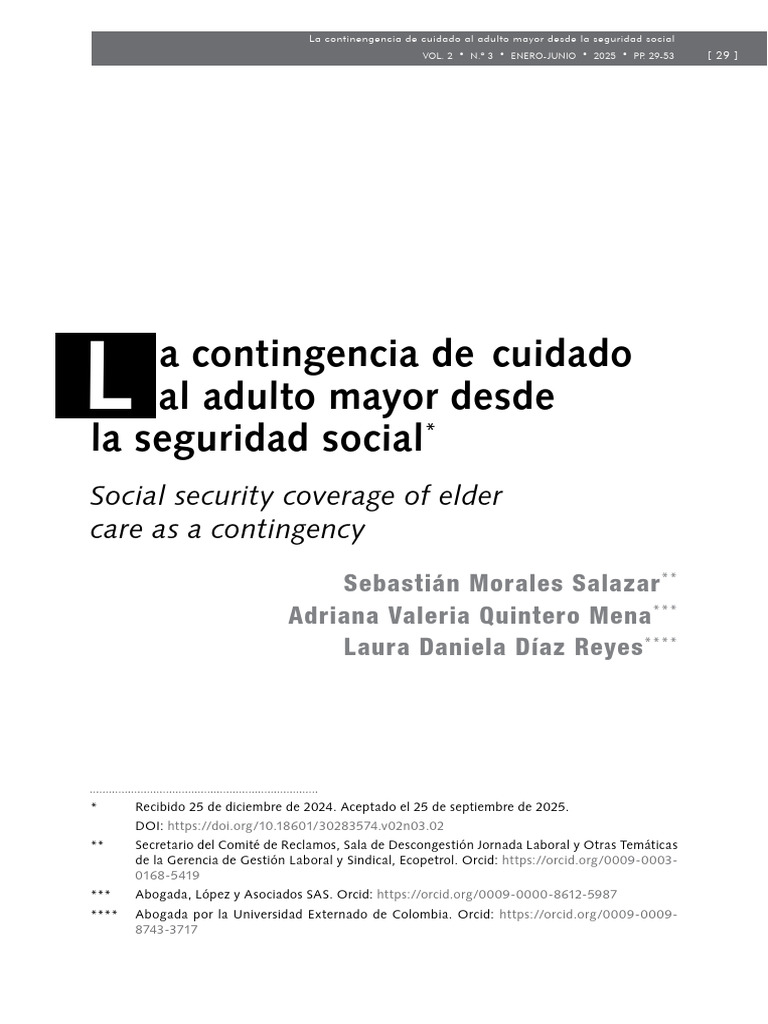 Cuidado del Adulto Mayor y Seguridad Social | PDF | Vejez | Adultos