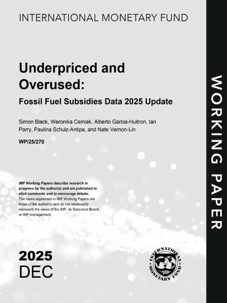 2025 Update on Fossil Fuel Subsidies | PDF | Subsidy | Taxes