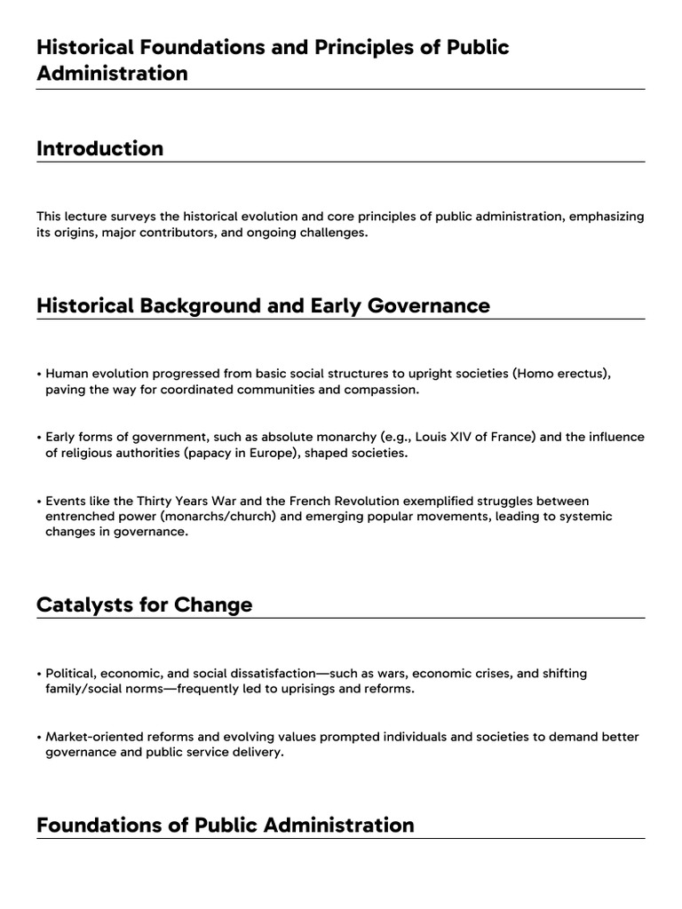 Foundations of Public Administration | PDF | Leadership | Theory