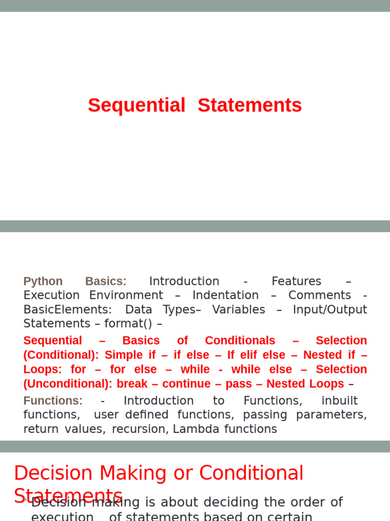 Python Conditional Statements & Loops | PDF | Control Flow ...