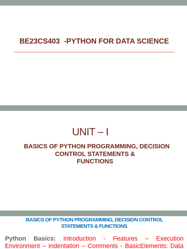 Python Basics for Data Science | PDF | Data Type | Python (Programming ...