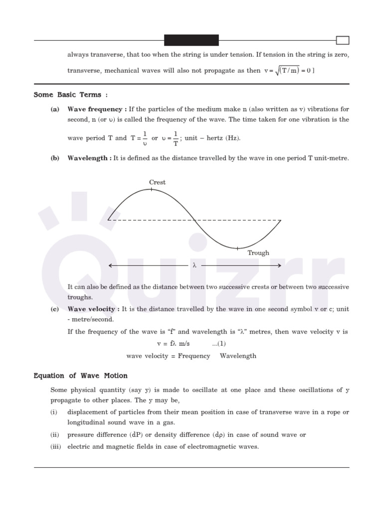 Waves and Sound Concepts Explained | PDF | Waves | Wavelength