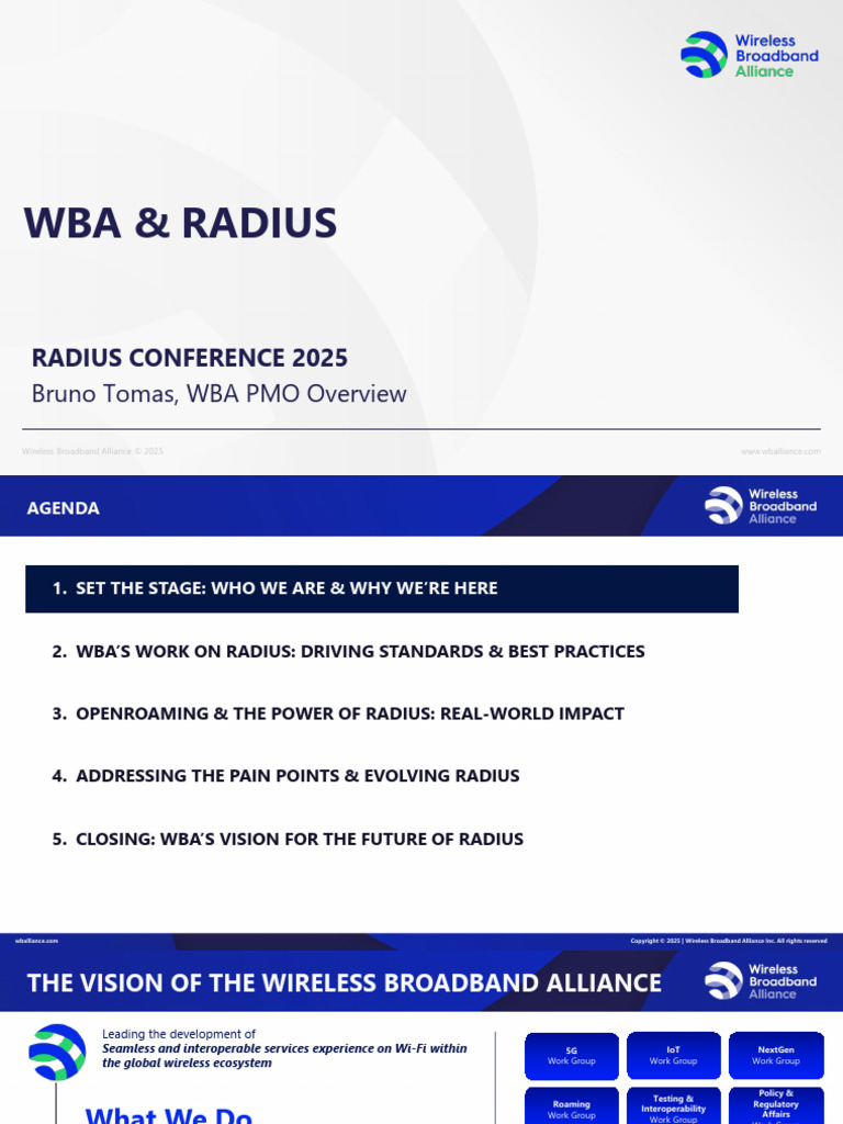 WBA and RADIUS - Bruno Tomas | PDF | Wi Fi | Radius