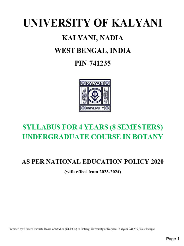 Final Syllabus 11-04-2025 | PDF | Proteins | Botany
