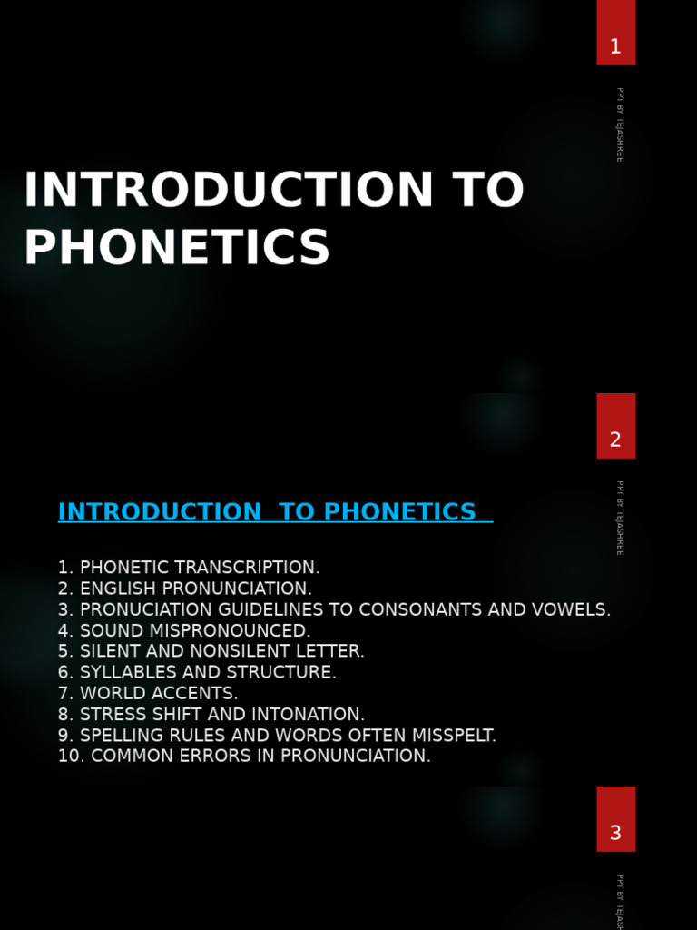 Phonetics: English Pronunciation Guide | PDF | Stress (Linguistics ...
