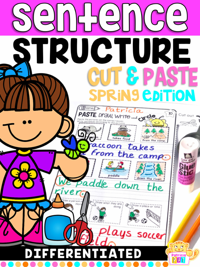 33 - Sentence Writing and Cut and Paste Sentence Structure Spring | PDF